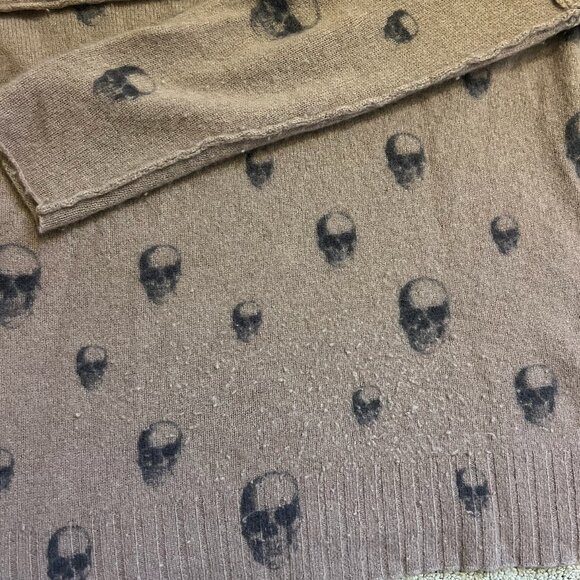 Skull Cashmere Wallflower Pink Sweater - Picture 3 of 5